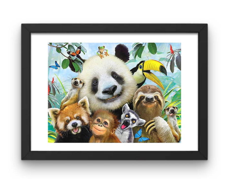 Puzzle Peinture diamant: Animaux de la forêt 30x40cm, 1 - 39 pieces