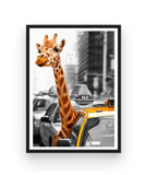 Broderie Diamant Girafe Taxi Cadre