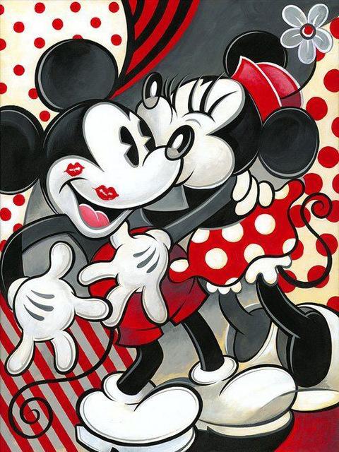 Broderie Diamant Mickey et Minnie Couleur Rouge Amour – Atelier