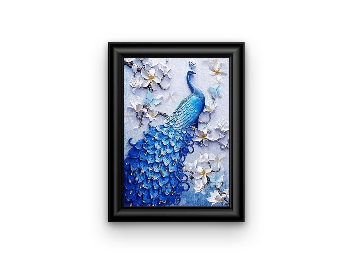 Zheynn Diamond Painting Paon Bleu,Peinture Diamant Complet