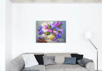 Broderie Diamant Bouquet de Lilas Violets decor