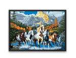 Broderie Diamant Chevaux Sauvages cadre
