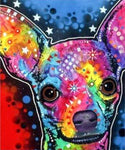 broderie diamant chihuahua colore