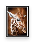 Broderie Diamant Girafe Portrait Cadre