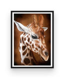 Broderie Diamant Girafe Portrait Cadre