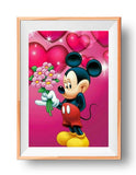 broderie diamant mickey amoureux cadre