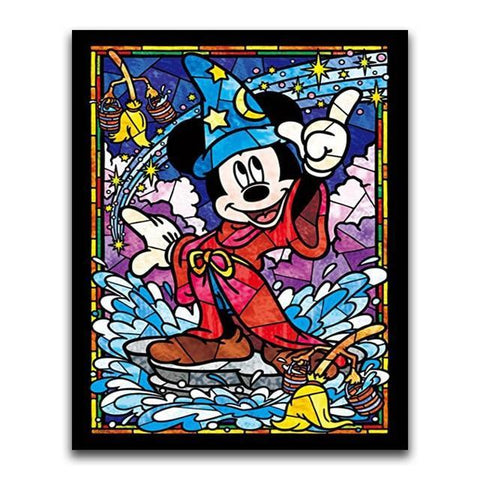 broderie diamant mickey magicien