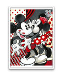 broderie diamant mickey et minnie couleur rouge amour cadre