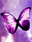 Broderie Diamant Petit Papillon Violet