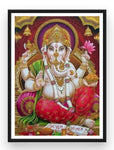 Broderie Diamant Ganesh et Lotus Rose Cadre