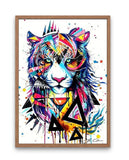 Broderie Diamant Tigre Art Contemporain cadre