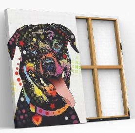 broderie diamant chien