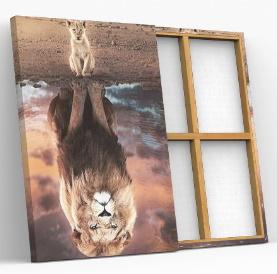 broderie diamant lion