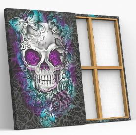 broderie diamant tete de mort