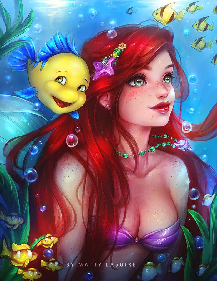 broderie diamant ariel petite sirene et polochon