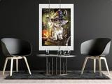 broderie diamant chaton sorciere halloween decor