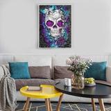 broderie diamant tete de mort dark decor