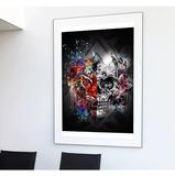 broderie diamant tete de mort tigre decor