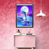 broderie diamant diamond painting dauphin clair de lune