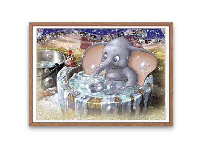 broderie diamant dumbo l'elephant cadre