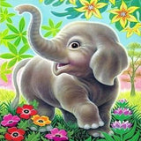 Broderie Diamant Eléphant Mignon