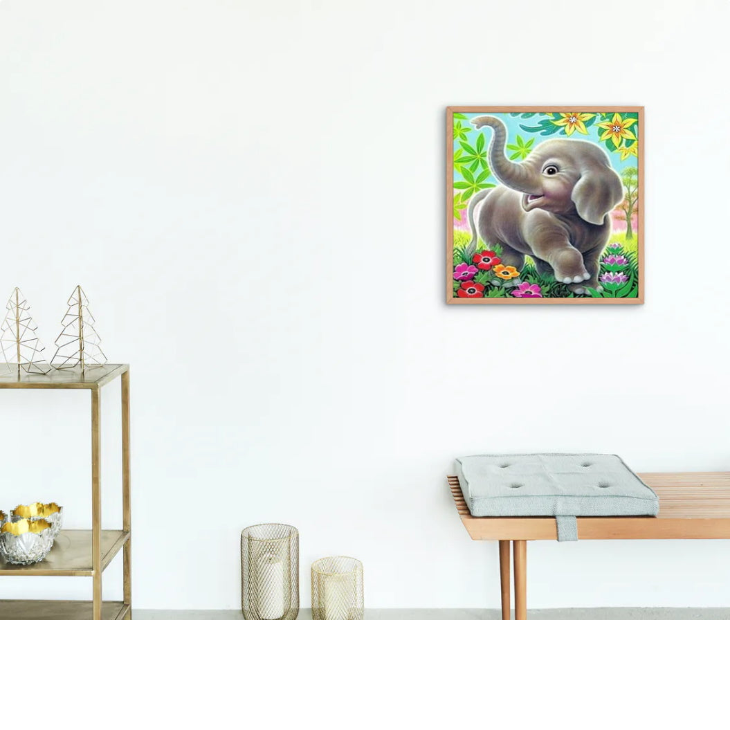 Broderie Diamant Eléphant Mignon Décor