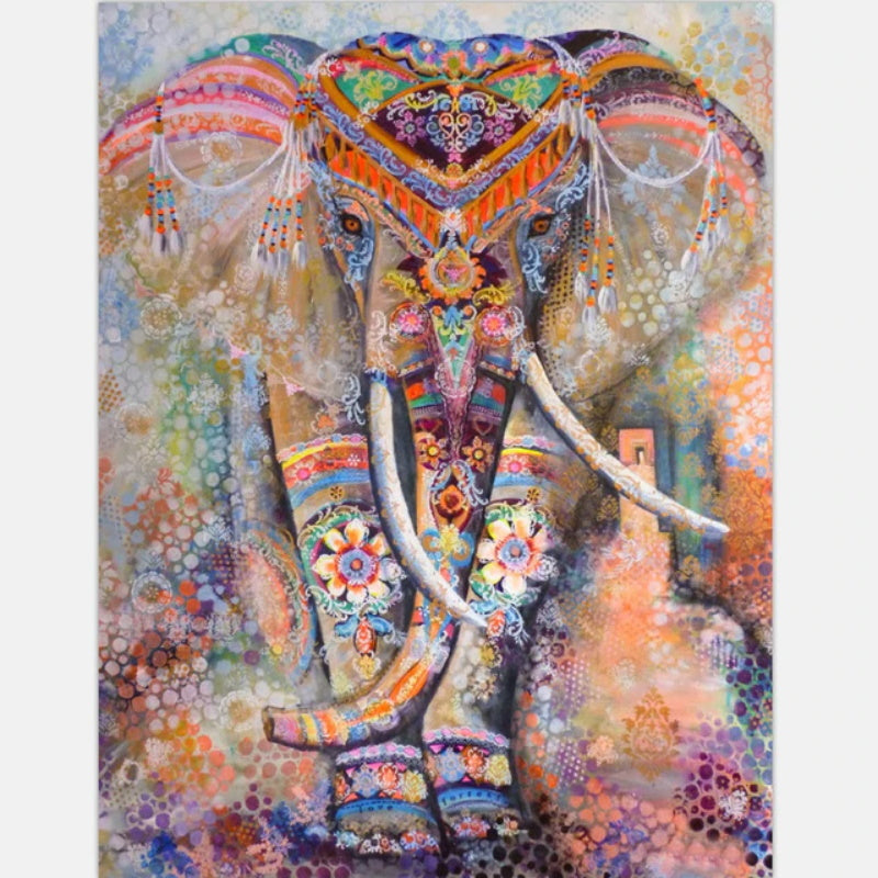 Broderie Diamant elephant Spirituel