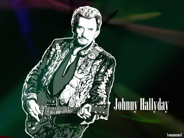 Broderie Diamant Johnny Hallyday Noir Blanc