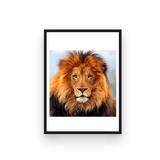 Broderie Diamant Lion Sauvage cadre