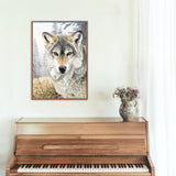 Broderie Diamant Loup Dessin Décor