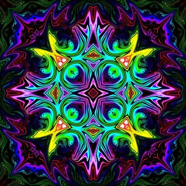 Broderie Diamant Mandala Style Psychédélique