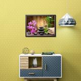 broderie diamant orchidees roses et galets zen decor