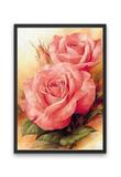 Broderie Diamant Roses Pales cadre