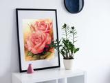 Broderie Diamant Roses Pales decor