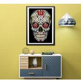 broderie diamant tete de mort mexicaine decor