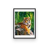 broderie diamant tigre bengale portrait