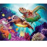 broderie diamant tortue de mer
