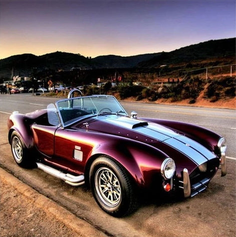 Broderie Diamant Vieille Voiture 