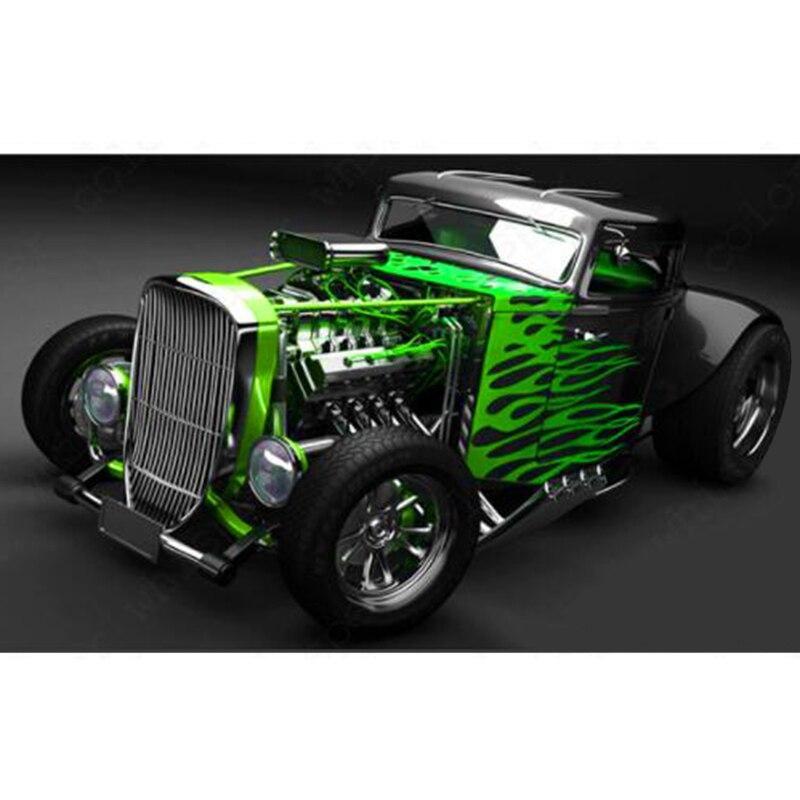 Broderie Diamant Voiture Dragster 